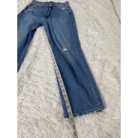 GAP Loose Fit High Rise Jeans Women's Size 26 2P Blue Distressed - Picture 6 of 15